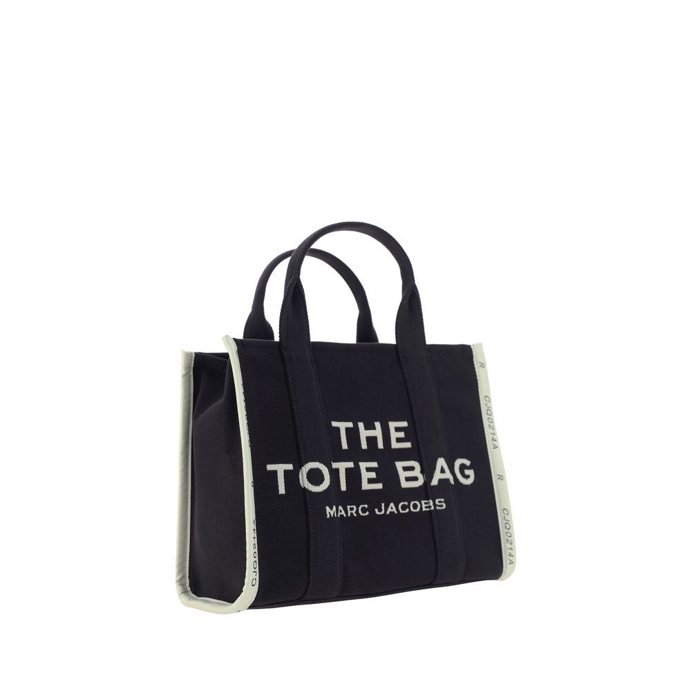 Marc Jacobs Black Cotton Medium Tote Handbag