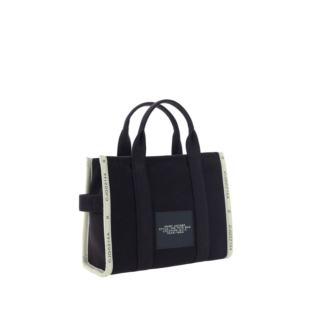 Marc Jacobs Black Cotton Medium Tote Handbag