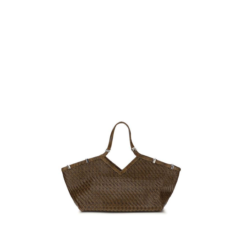 Benedetta Bruzziches Bicolor Buffalo Leather Handbag
