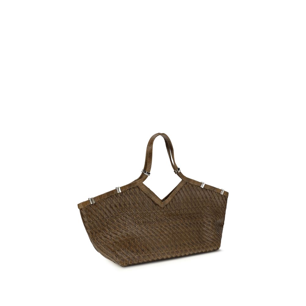 Benedetta Bruzziches Bicolor Buffalo Leather Handbag