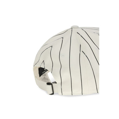 Y-3 White Polyester Cap (Baseball Hat) - Pinstripe Style