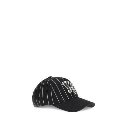 Y-3 Black Polyester Pinstripe Baseball Cap