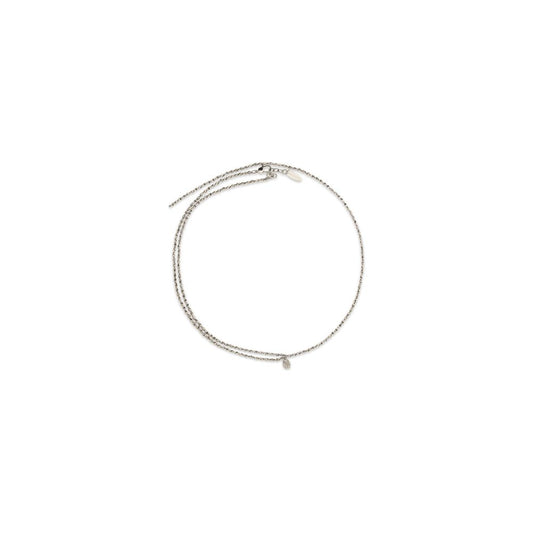 Brunello Cucinelli Silver Metal Necklace: Elegant Double-Wrap Design for Timeless Style