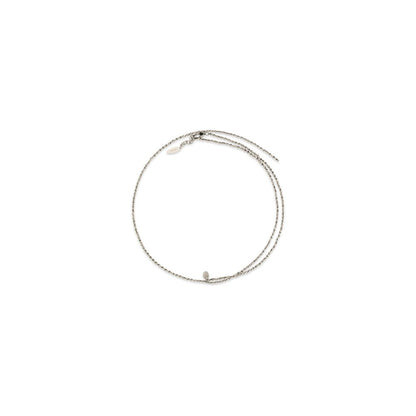 Brunello Cucinelli Silver Metal Necklace: Elegant Double-Wrap Design for Timeless Style