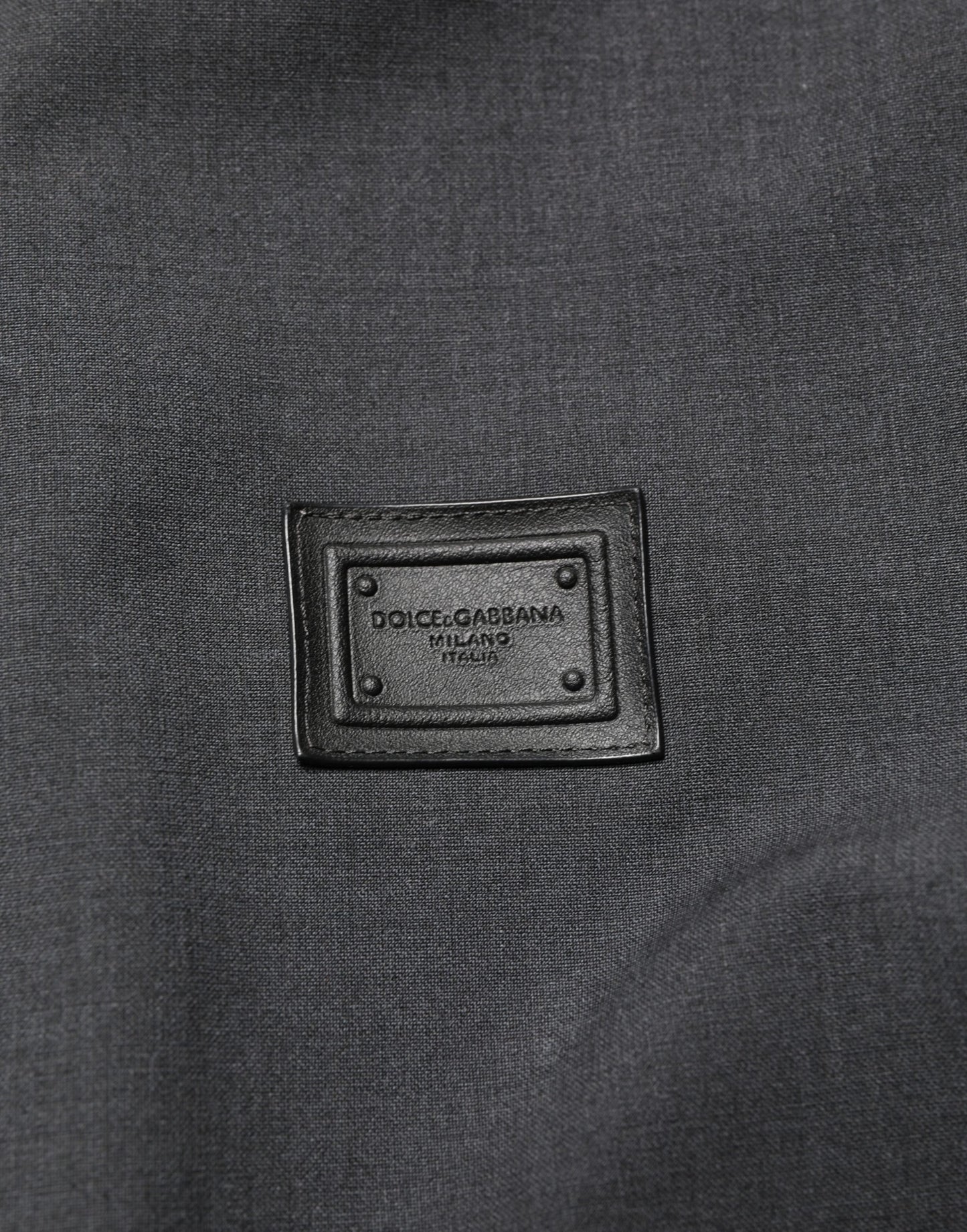 Dolce & Gabbana Black Wool Logo Full Zip Men Bomber Jacket