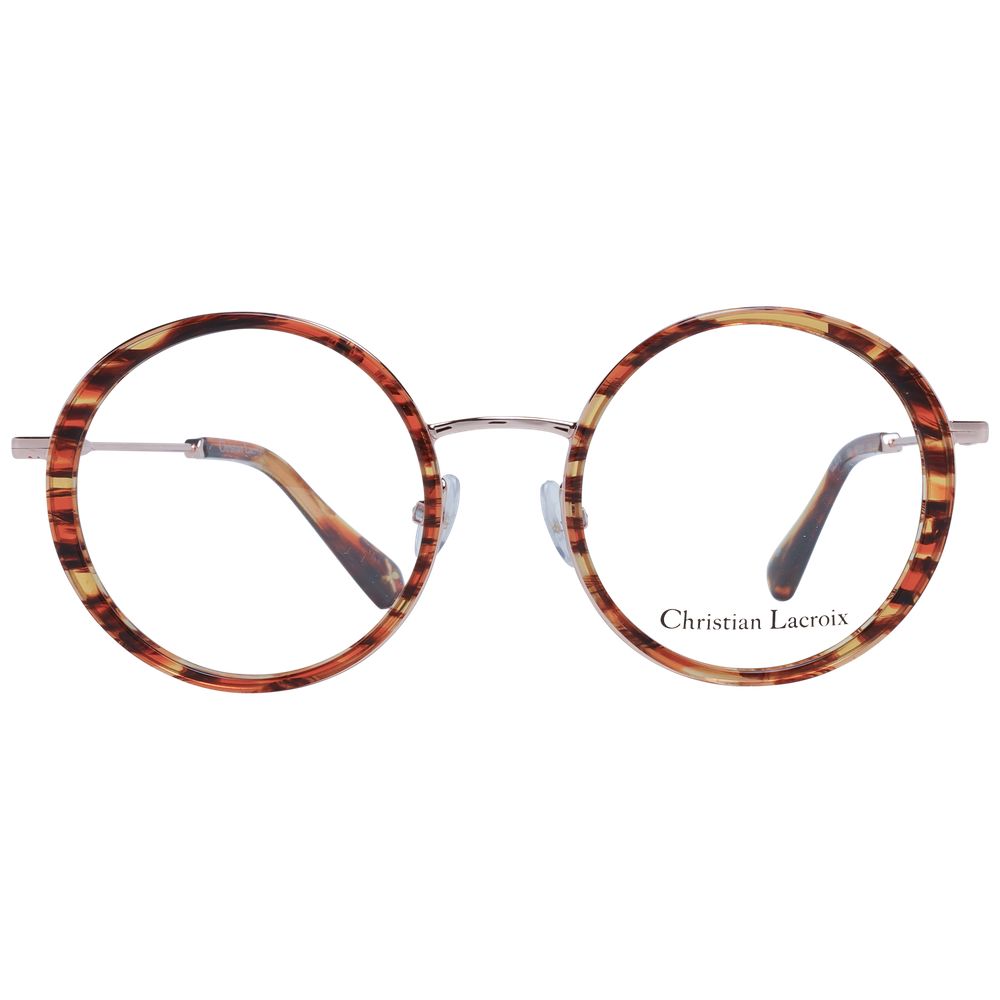 Christian Lacroix Women’s Sunglasses – Brown Metal Full-Rim Frames