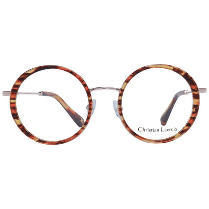 Christian Lacroix Women’s Sunglasses – Brown Metal Full-Rim Frames