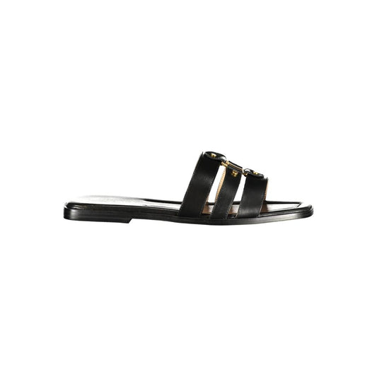 TWINSET Black Leather Women's Sandal