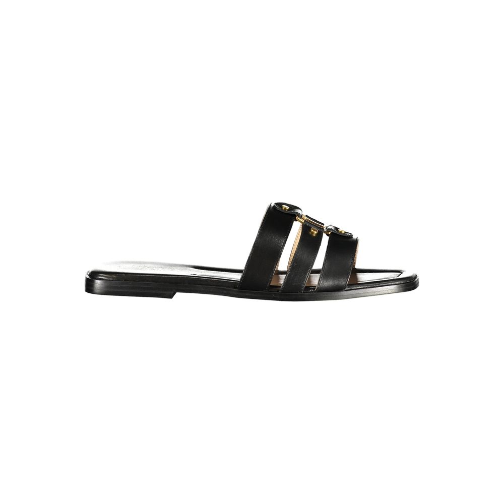 Twinset Black Leather Women's Sandal EU39/US9