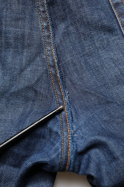 Dolce & Gabbana Dark Blue Washed Skinny Cotton Denim  Jeans