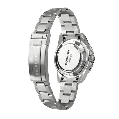 Bobroff Silver Stainless Steel Sport Watch