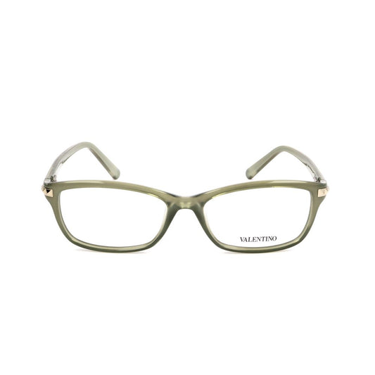 Valentino Women's Bicolor Plastic Glasses – Green Full-Rim Frame, 53mm