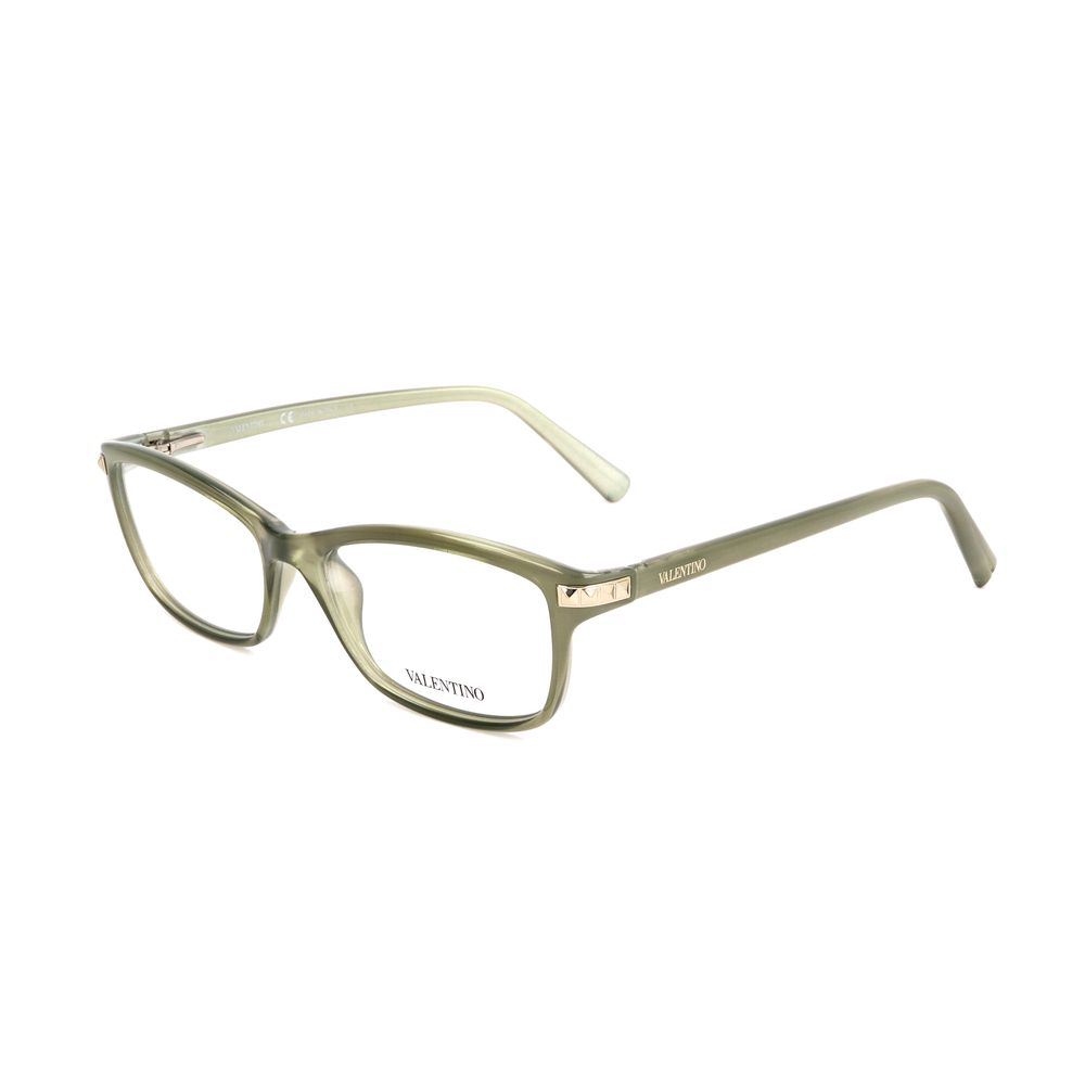 Valentino Women's Bicolor Plastic Glasses – Green Full-Rim Frame, 53mm