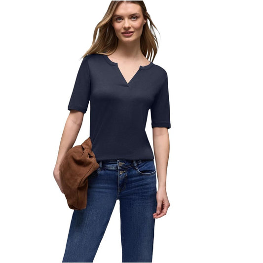 Street One Blue Cotton T-Shirt 324616