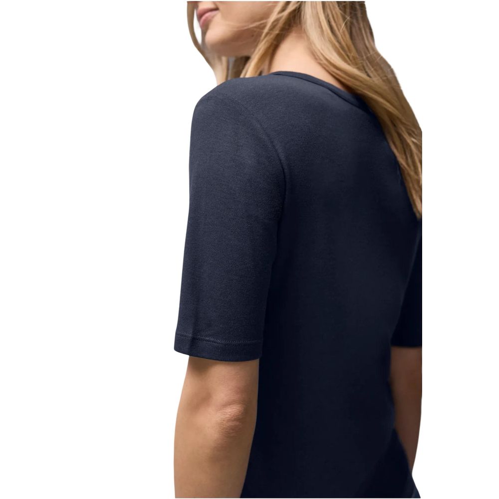 Street One Blue Cotton T-Shirt 324616