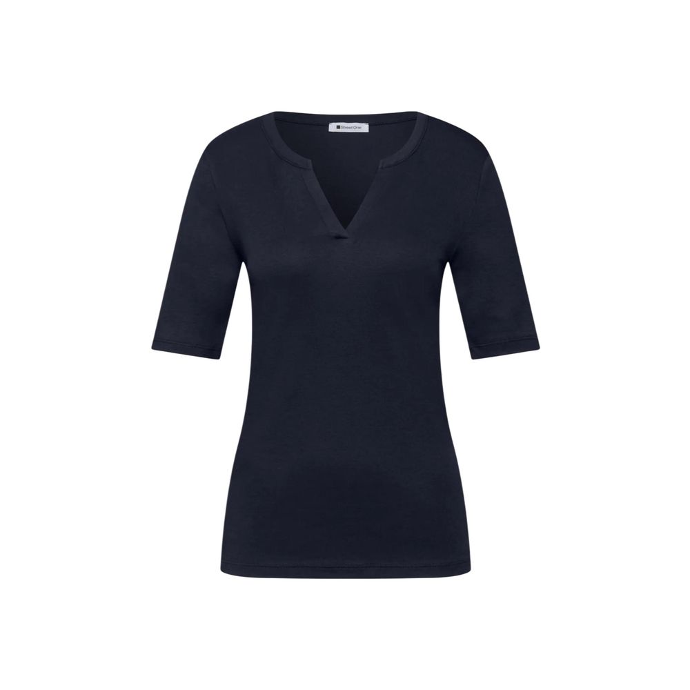 Street One Blue Cotton T-Shirt 324616