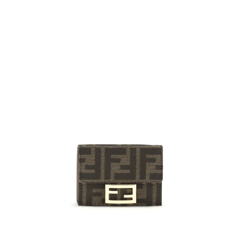 Fendi FF Trifold Wallet - Brown Fabric