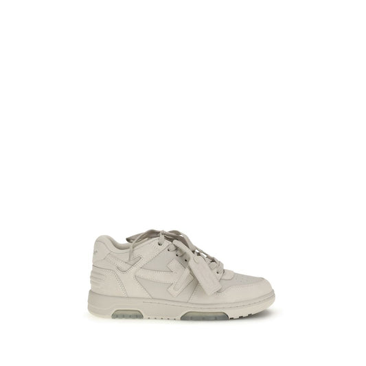 Off-White Beige Calf Leather Bos Taurus Low Top Sneakers