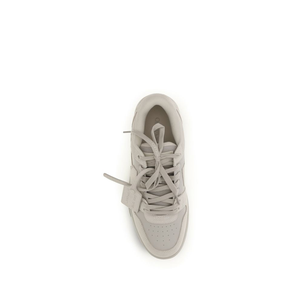 Off-White Beige Calf Leather Bos Taurus Low Top Sneakers