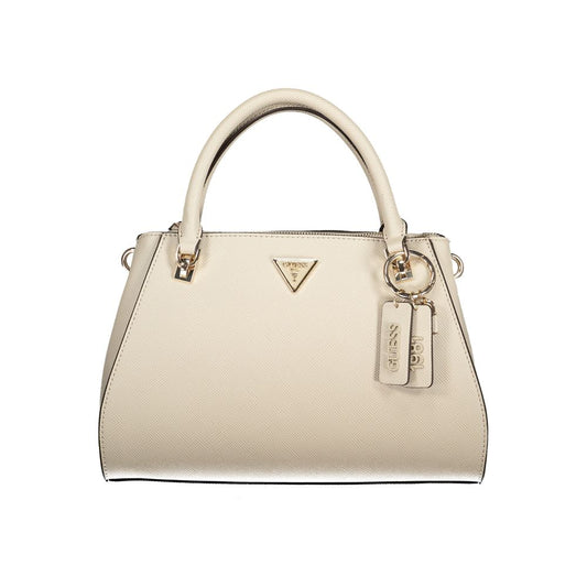 Guess Jeans Beige Polyurethane Women's Handbag - Noelle II