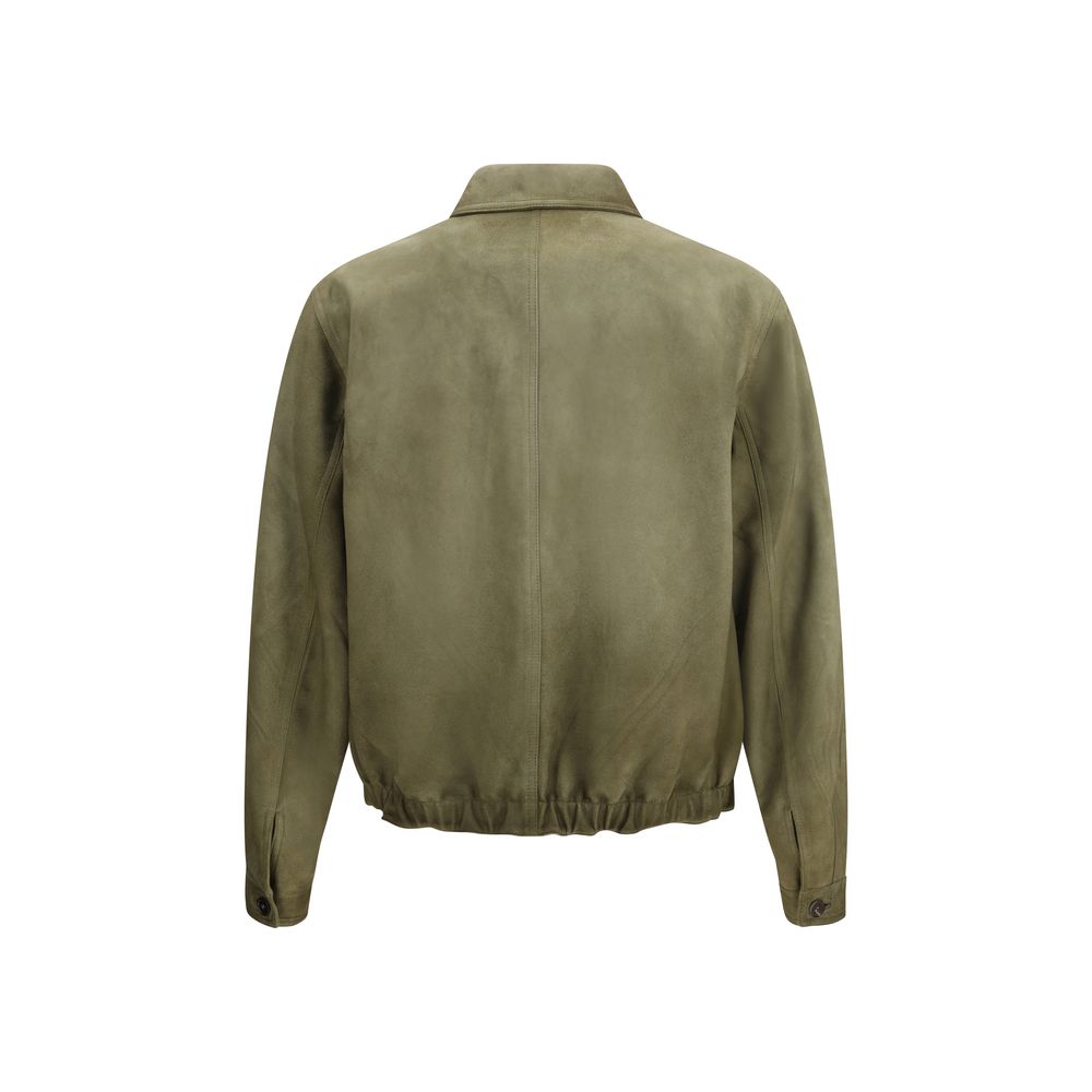Prada Bicolor Lamb Ovis Aries Suede Jacket