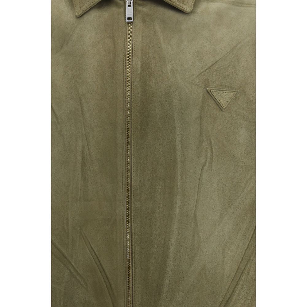 Prada Bicolor Lamb Ovis Aries Suede Jacket