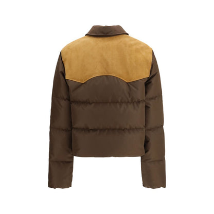 Miu Miu Brown Recycled Polyester Down Jacket