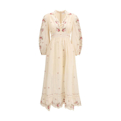 Zimmermann Patience Plunging Midi Dress