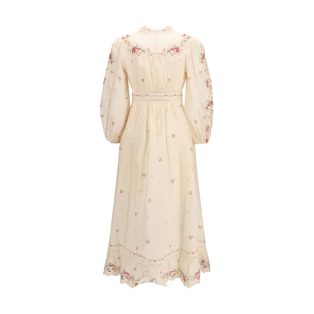 Zimmermann Patience Plunging Midi Dress