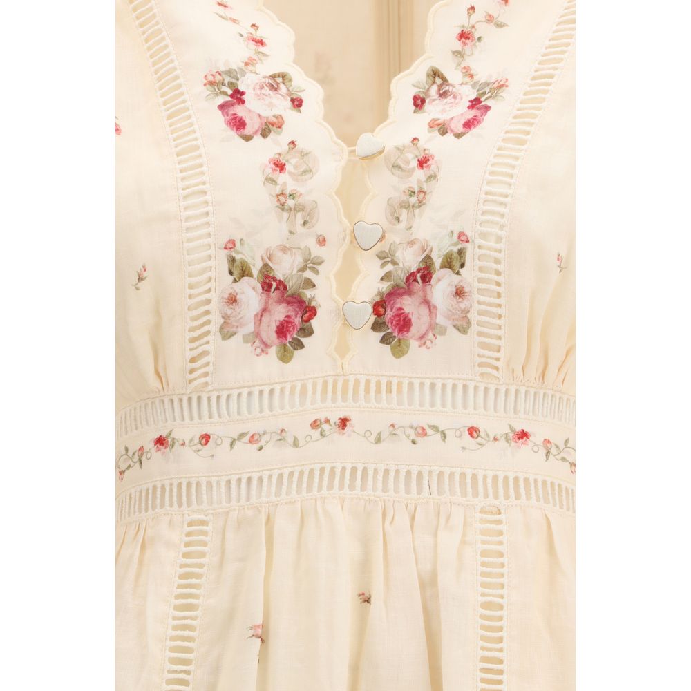 Zimmermann Patience Plunging Midi Dress