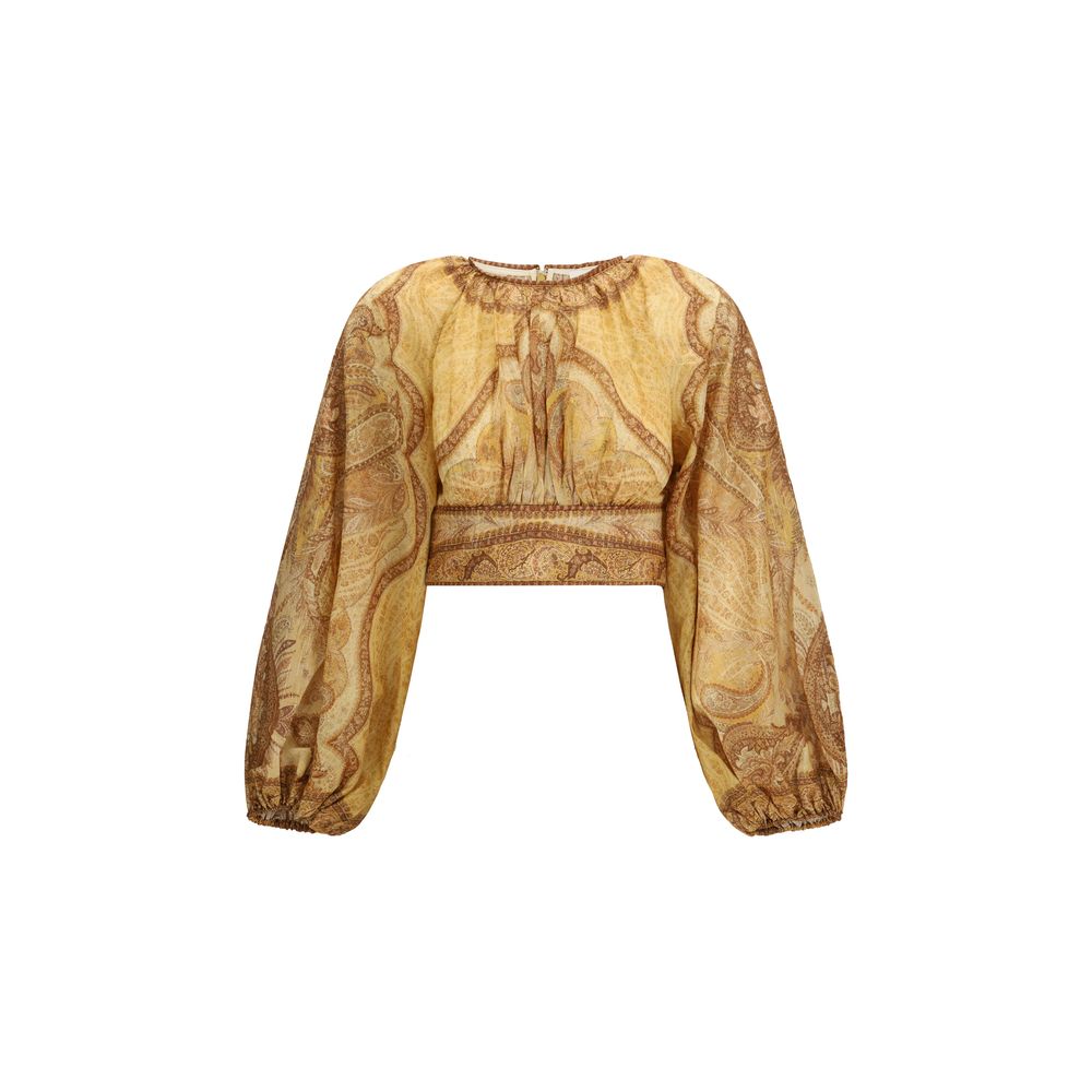 Zimmermann Bicolor Cotton Bustier Top Wanderlust