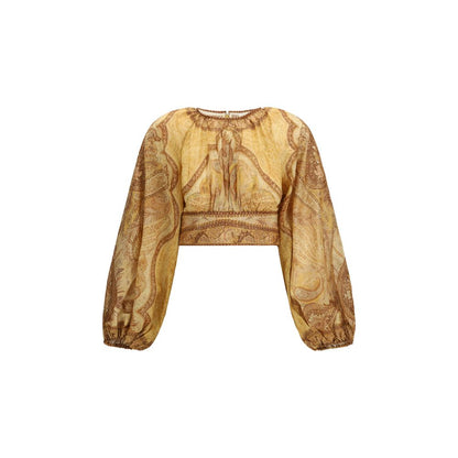Zimmermann Bicolor Cotton Bustier Top Wanderlust