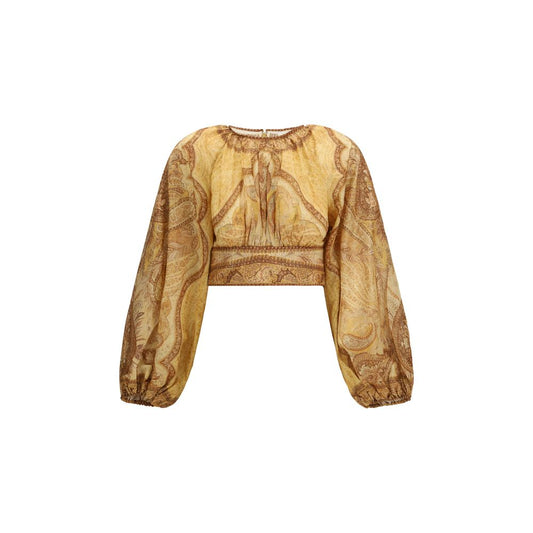 Zimmermann Bicolor Cotton Bustier Top Wanderlust