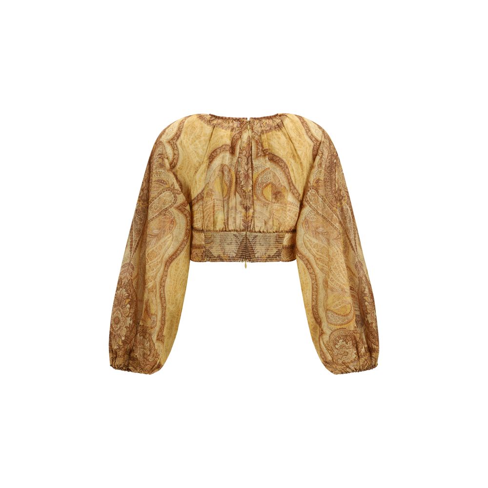 Zimmermann Bicolor Cotton Bustier Top Wanderlust