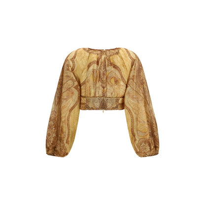 Zimmermann Bicolor Cotton Bustier Top Wanderlust