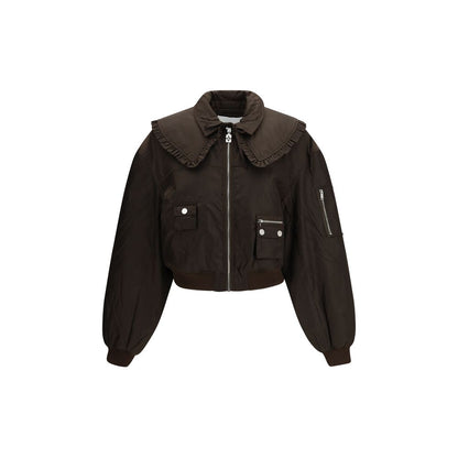 Ganni Duchesse Nylon Bomber Jacket