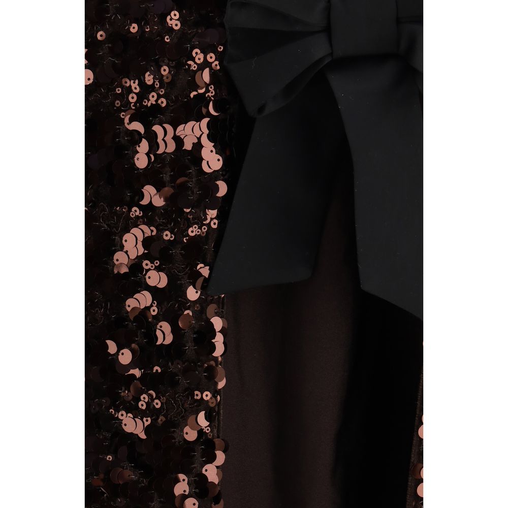 Ganni Brown Sequin Top