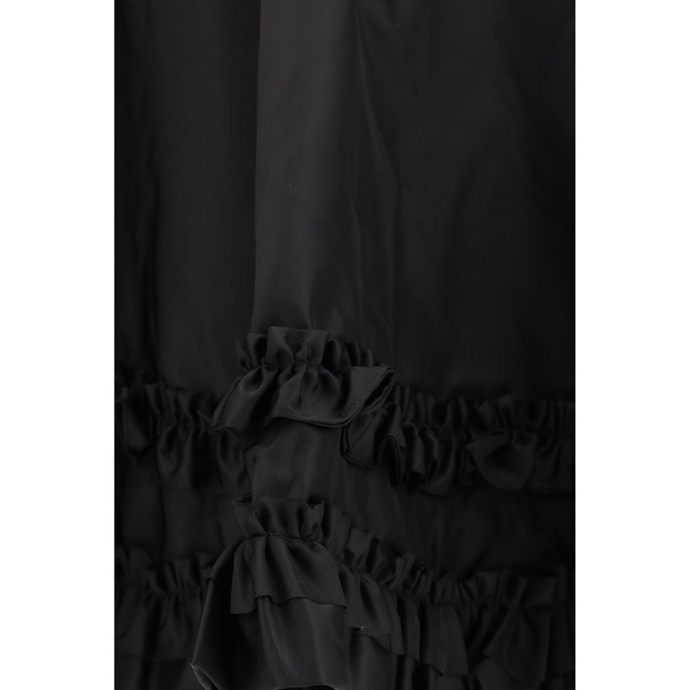 Ganni Black Recycled Polyamide Mini Skirt - Duchesse Nylon Mini Frill