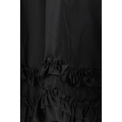 Ganni Black Recycled Polyamide Mini Skirt - Duchesse Nylon Mini Frill