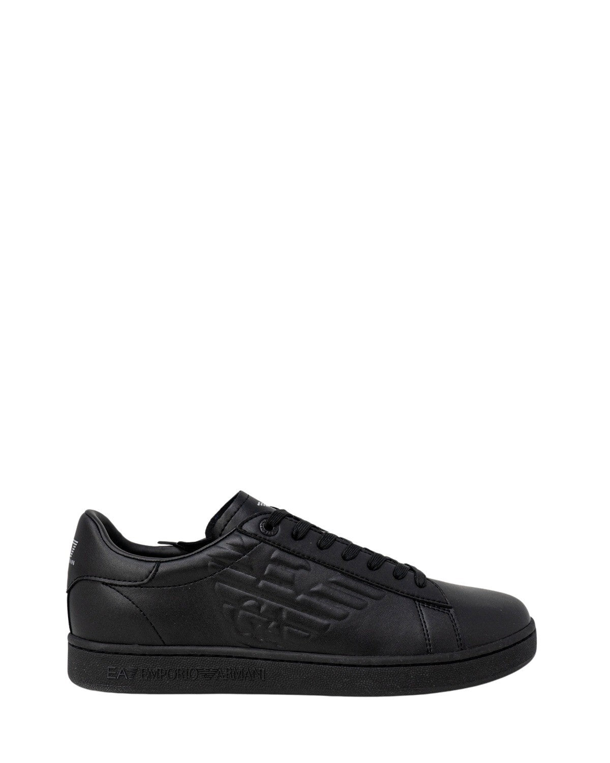EA7 Emporio Armani Black Polyester Low Top Sneakers for Men