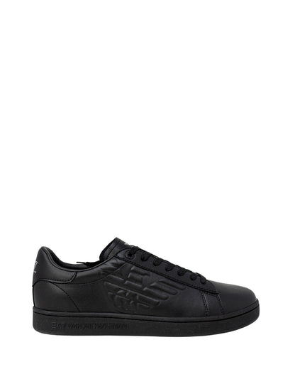 EA7 Emporio Armani Black Polyester Low Top Sneakers for Men
