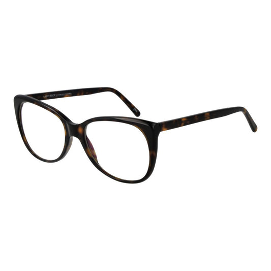 Andy Wolf Brown Acetate Glasses – Cat Eye Full-Rim Frames