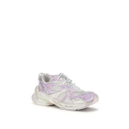 Balenciaga Runner 2.0 Sneakers in White and Light Pink/Lilac