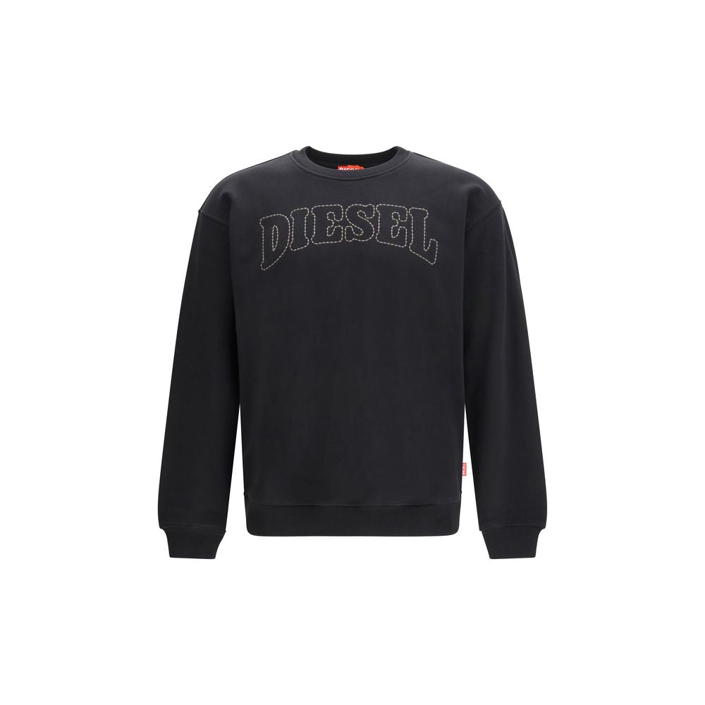 Diesel S-Norm-V10 Black Cotton Sweatshirt