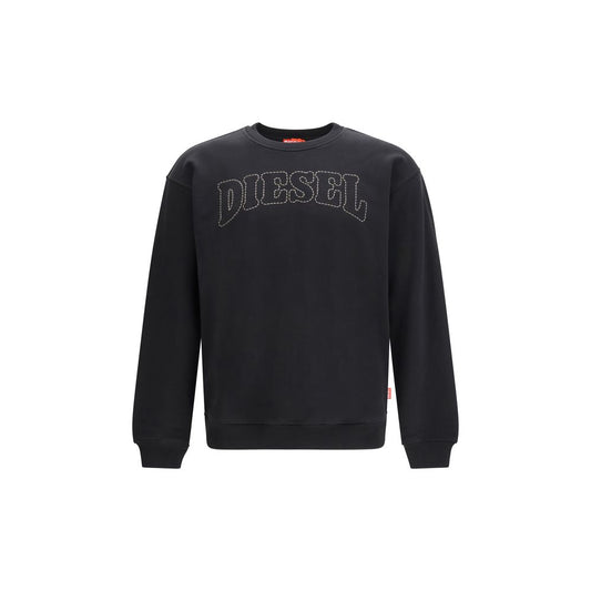 Diesel S-Norm-V10 Black Cotton Sweatshirt