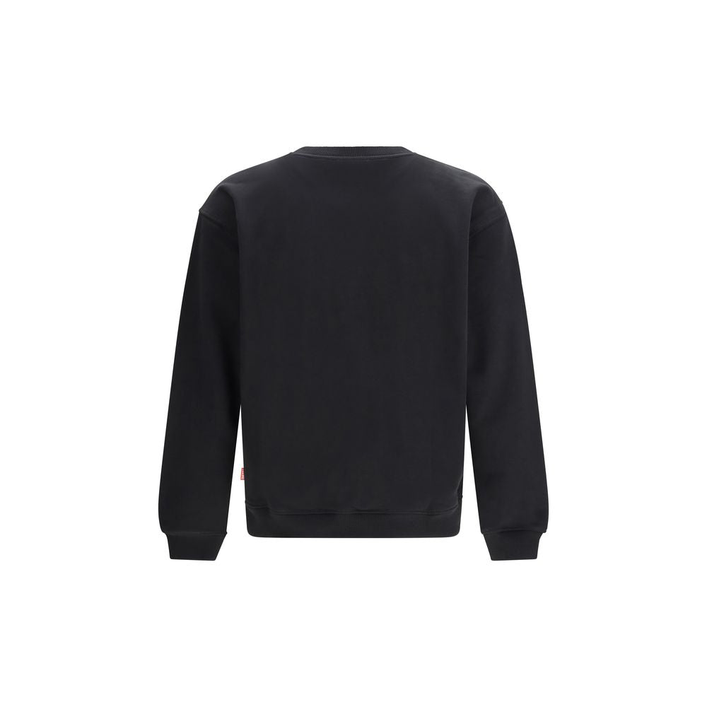 Diesel S-Norm-V10 Black Cotton Sweatshirt