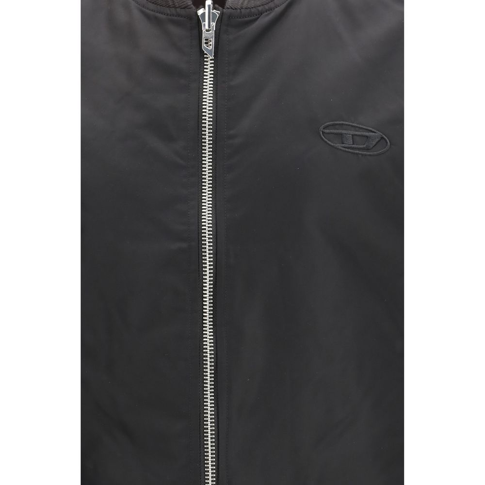 Diesel W-Type-D1 Gilet in Brown Polyamide
