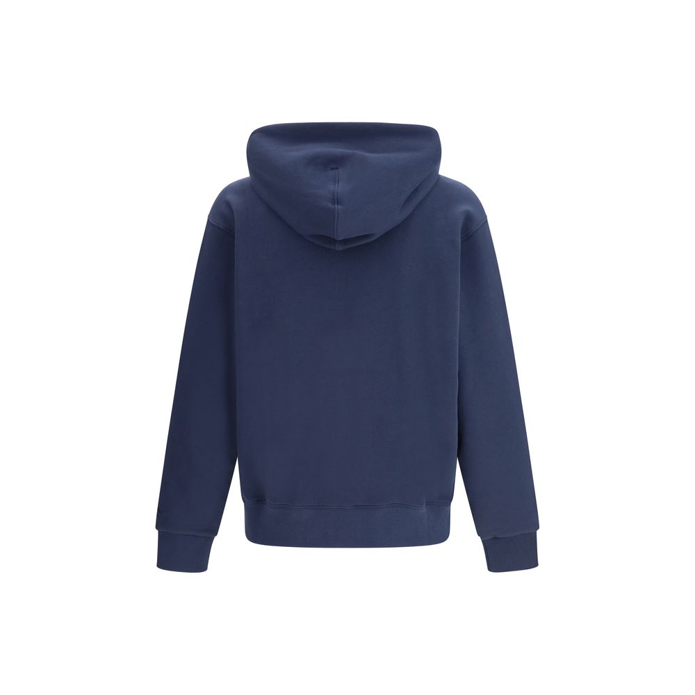 Kenzo Blue Cotton Sweatshirt - Boke Flower Embroidered Zip Hoodie