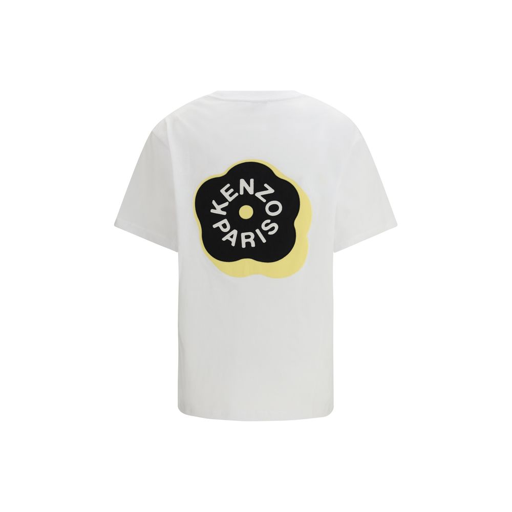 Kenzo White Cotton T-Shirt - Boke Flower 2.0 Embroidery