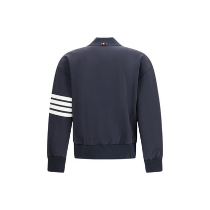 Thom Browne Blue Viscose Bomber Jacket